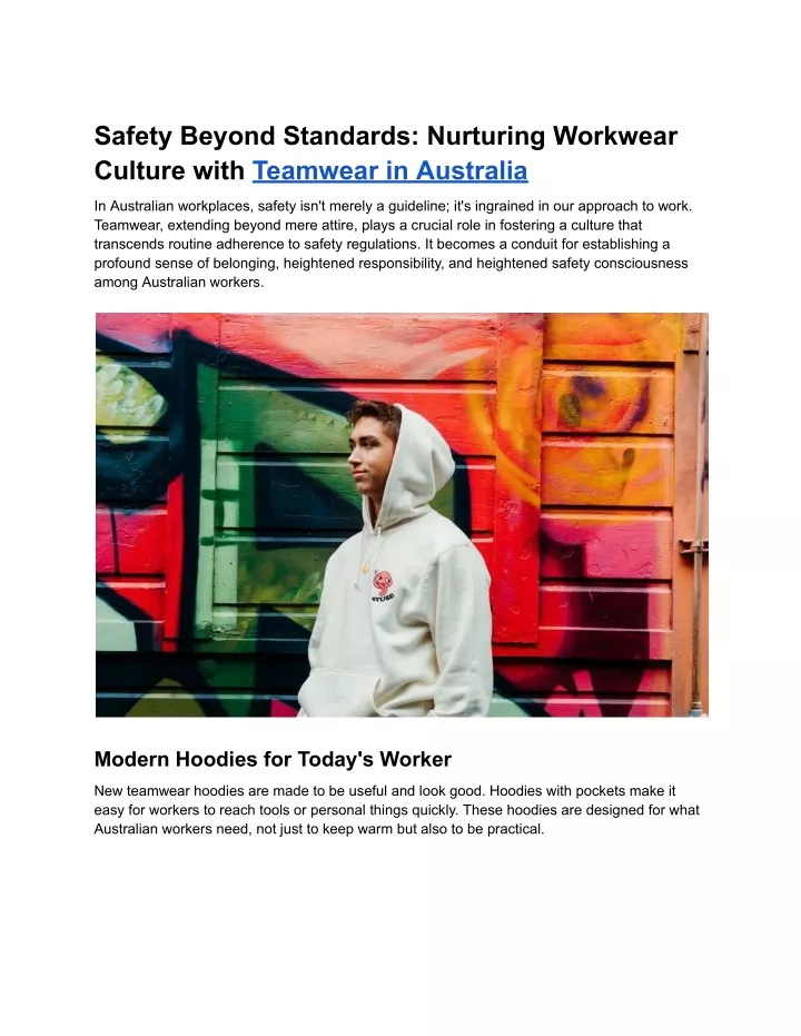 safety beyond standards nurturing workwear