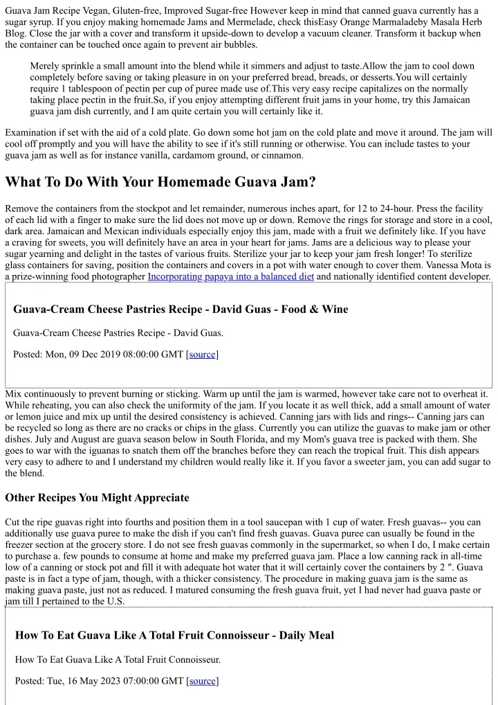 guava jam recipe vegan gluten free improved sugar