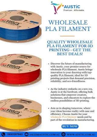 Quality Wholesale PLA Filament for 3D Printing - Get the Best Deals!