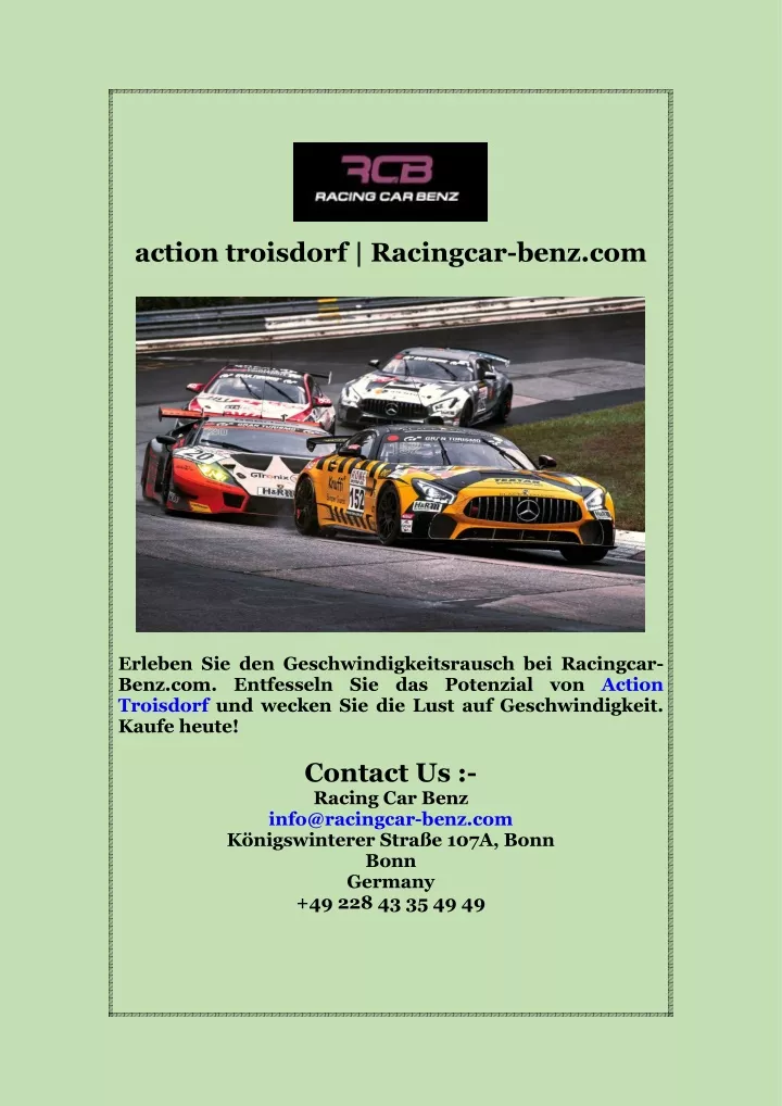 action troisdorf racingcar benz com