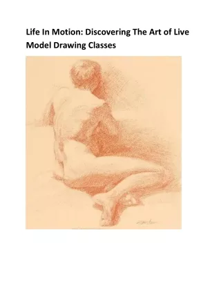 Live Model Drawing Classes: Enhance Your Artistic Skills