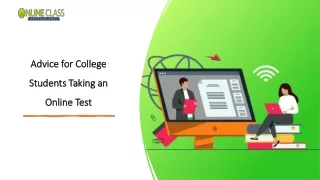 Advice for College Students Taking an Online Test​