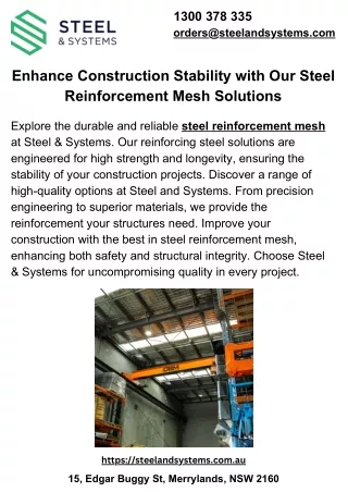Enhance Construction Stability with Our Steel Reinforcement Mesh Solutions