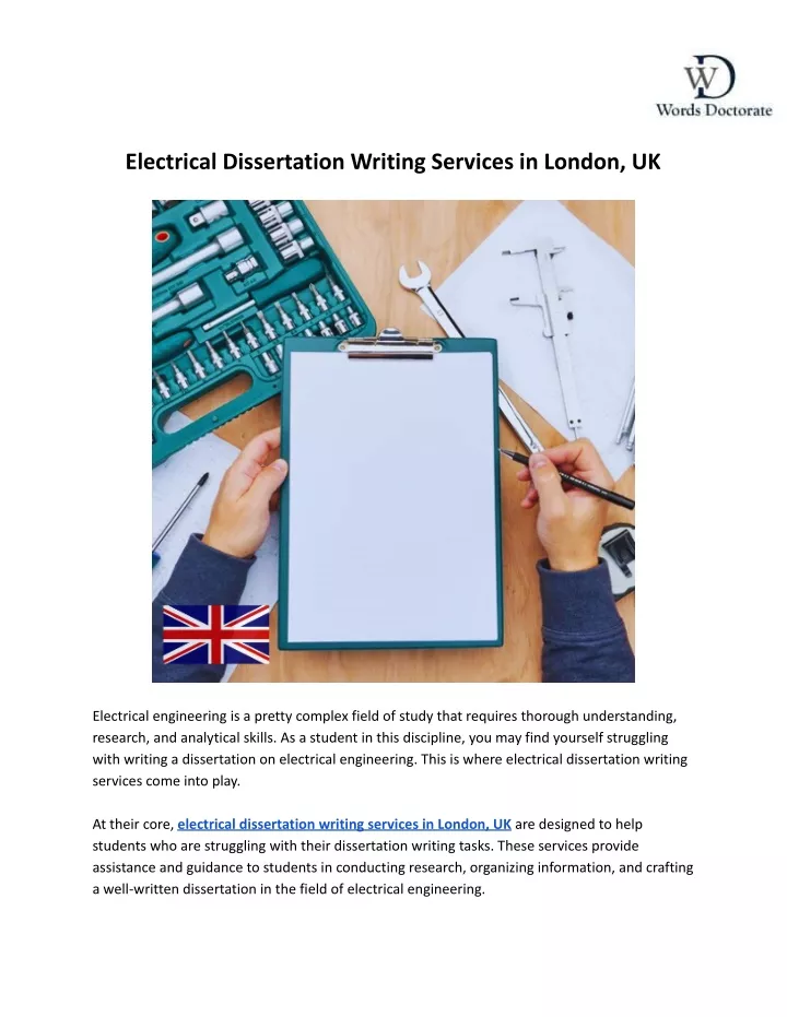 electrical dissertation writing services