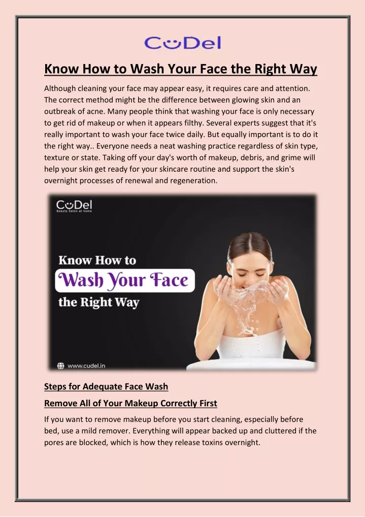 know how to wash your face the right way