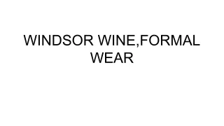 windsor wine formal wear