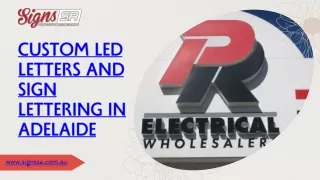 Custom LED Letters and Sign Lettering in Adelaide