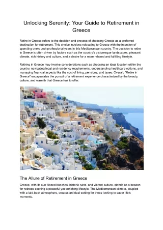 Unlocking Serenity_ Your Guide to Retirement in Greece