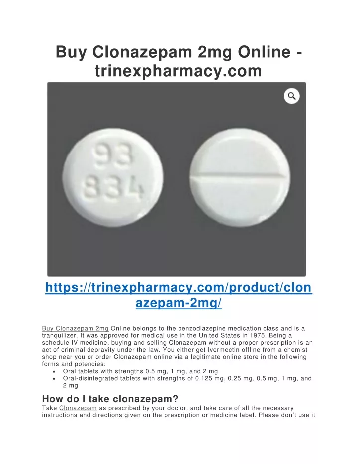 buy clonazepam 2mg online trinexpharmacy com