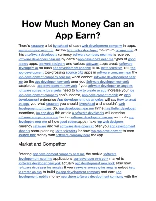 how much money can an app earn