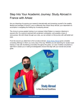 Step Into Your Academic Journey_ Study Abroad in France with Arkaiz