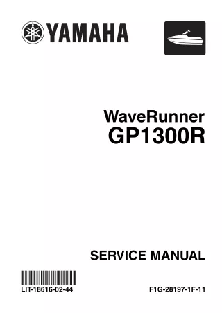 2004 Yamaha GP1300R Waverunner Service Repair Manual