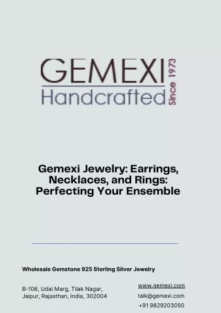 Gemexi Jewelry Earrings, Necklaces, and Rings Perfecting Your Ensemble