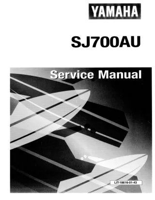 2004 Yamaha SJ700B Superjet Personal Watercraft Service Repair Manual