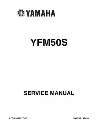 2004 Yamaha YFM50S Raptor Service Repair Manual