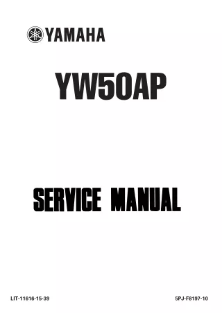 2004 Yamaha YW50S Zuma Service Repair Manual