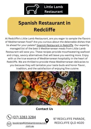 Spanish Restaurant in Redcliffe