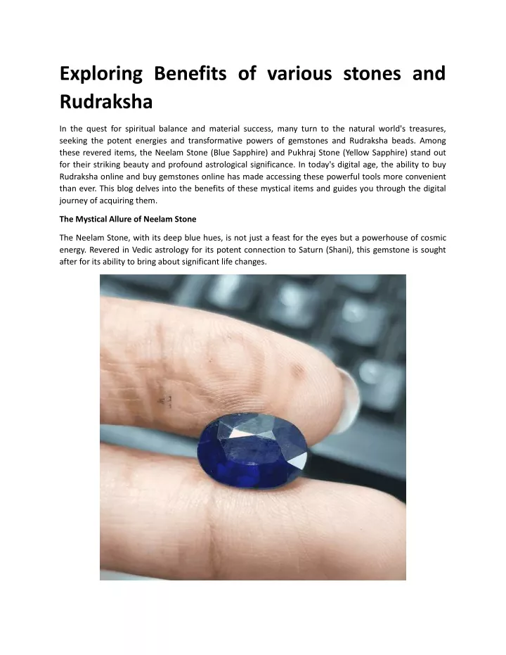 exploring benefits of various stones and rudraksha