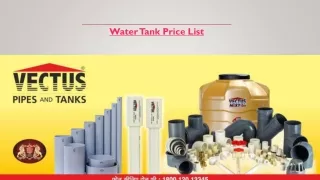water tank price list