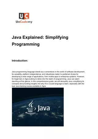 Java Explained_ Simplifying Programming