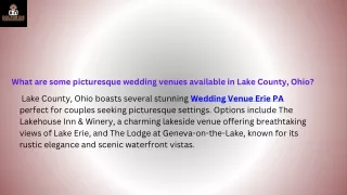 What are some picturesque wedding venues available in Lake County, Ohio