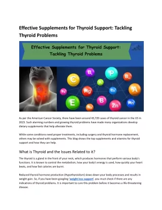 Effective Supplements for Thyroid Support_ Tackling Thyroid Problems