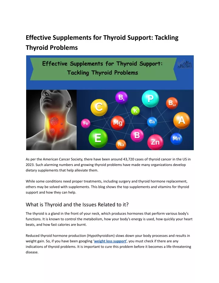 effective supplements for thyroid support