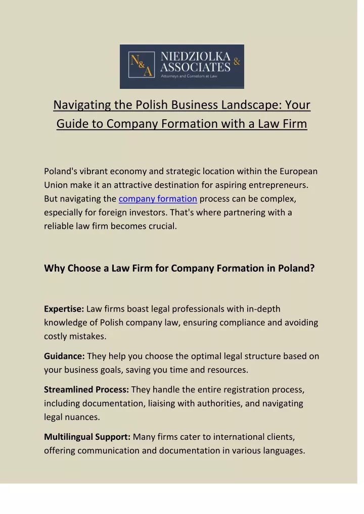 navigating the polish business landscape your