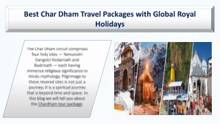 Best Chardham Travel Packages