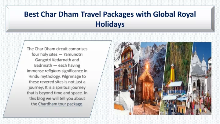 best char dham travel packages with global royal