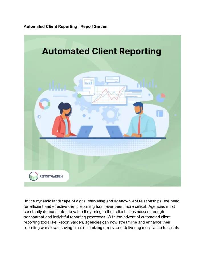 automated client reporting reportgarden