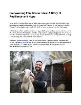 Empowering Families in Gaza_ A Story of Resilience and Hope