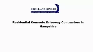 Residential Concrete Driveway Contractors in Hampshire