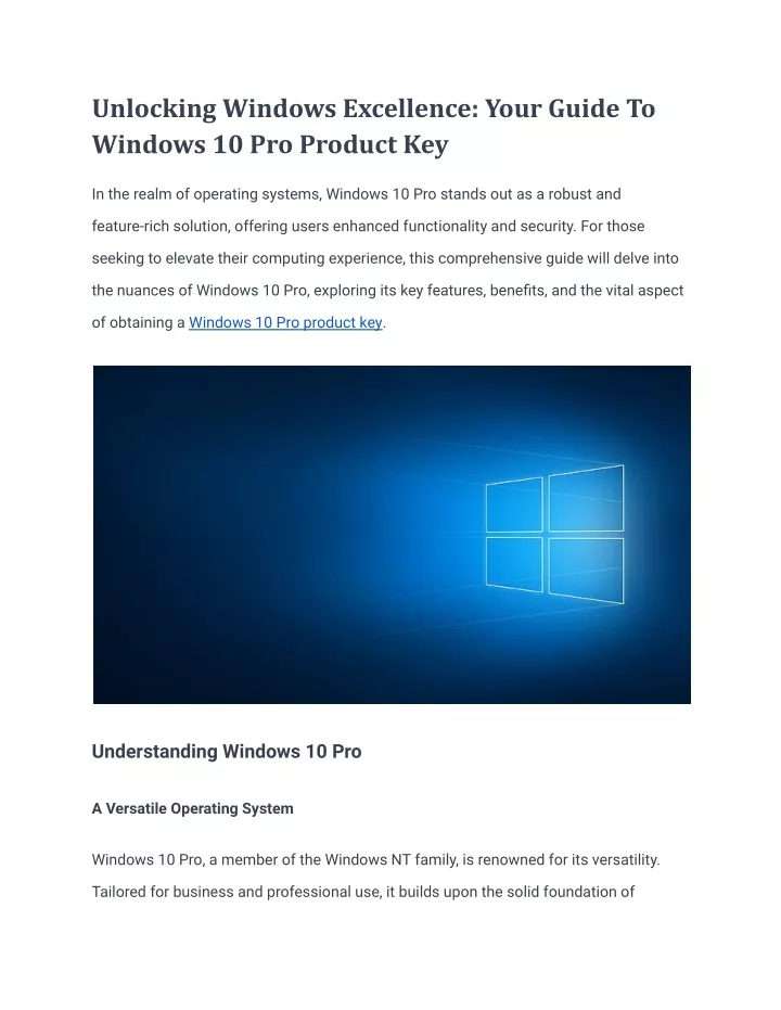 unlocking windows excellence your guide