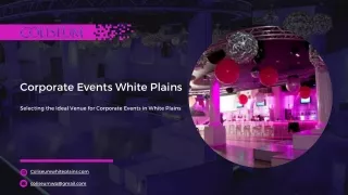 Crafting Success Selecting the Ideal Venue for Corporate Events in White Plains