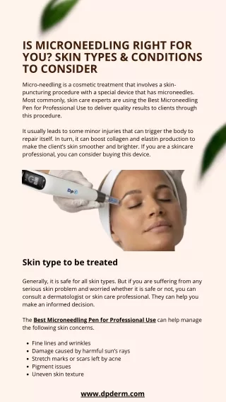 Is Microneedling Right for You Skin Types & Conditions to Consider