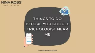 Things to Do Before You Google Trichologist Near Me