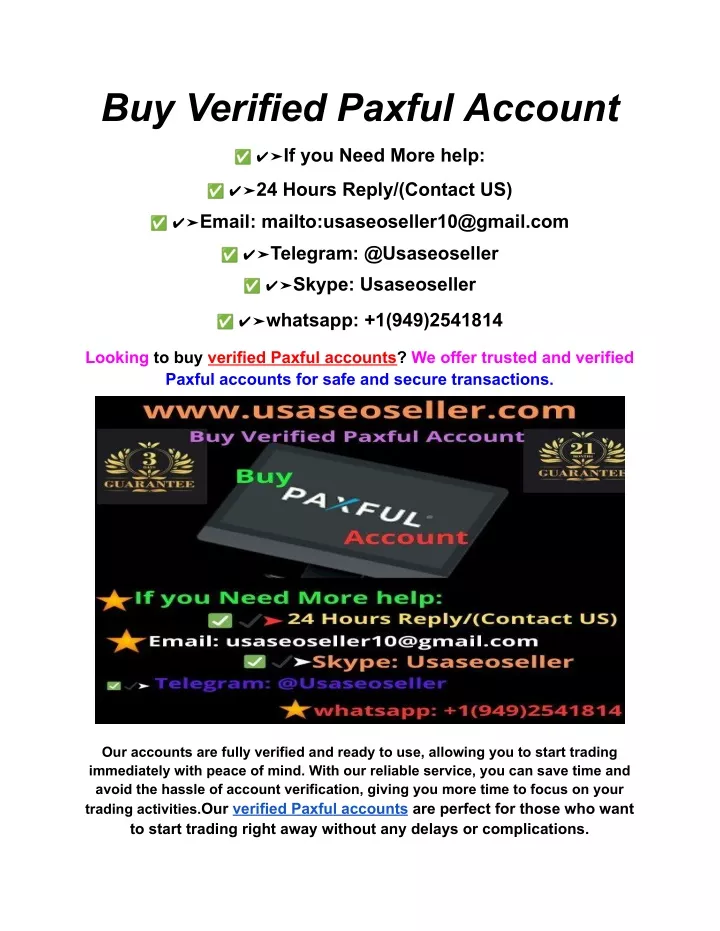 buy verified paxful account