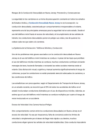 riesgos de la conducci n descuidada en nueva