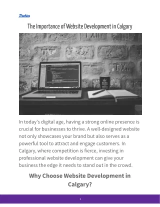 The Importance of Website Development in Calgary