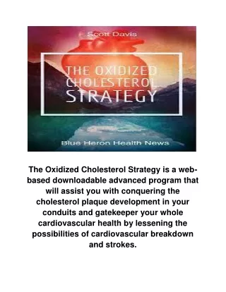 Scott Davis Program - The Oxidized Cholesterol Strategy™ Book