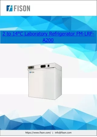 2 to 14 c laboratory refrigerator fm lrf a200