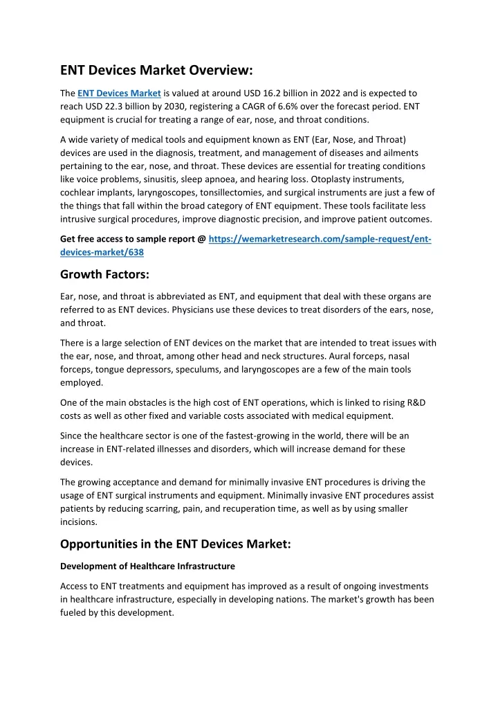 ent devices market overview