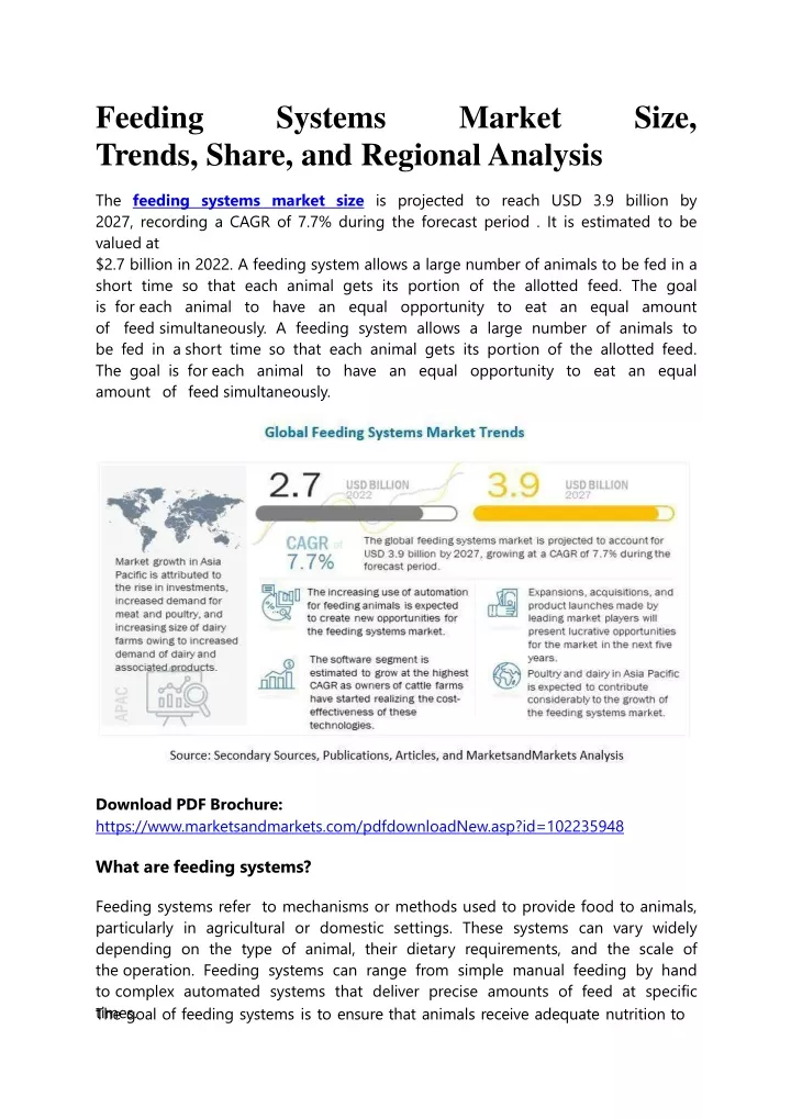 feeding systems market size trends share