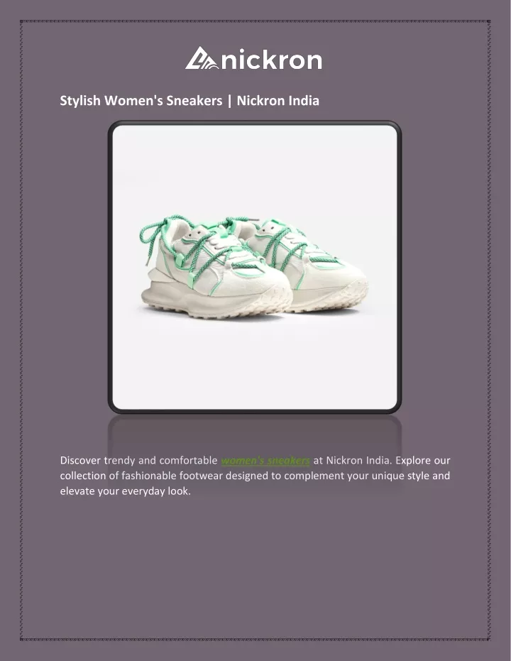 stylish women s sneakers nickron india