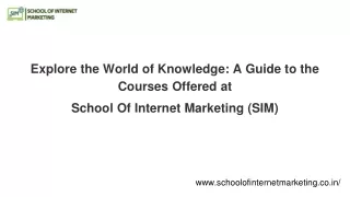 SIM is Best Digital Marketing Courses in Pune with classroom training