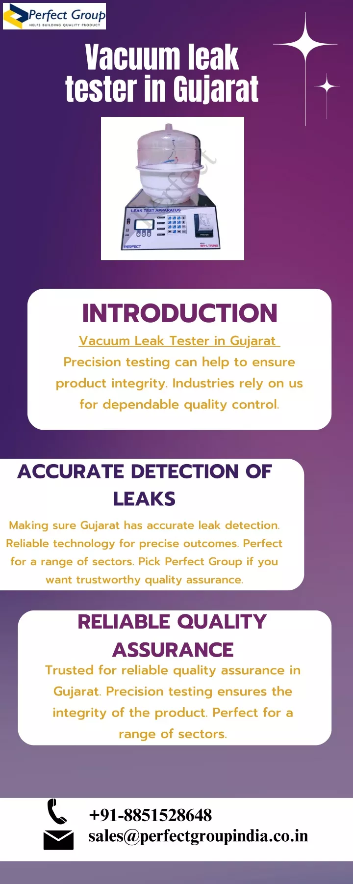 vacuum leak tester in gujarat