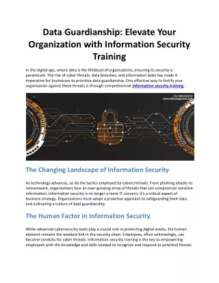 data guardianship elevate your organization with
