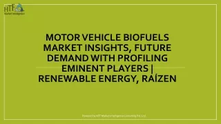Motor Vehicle Biofuels Market