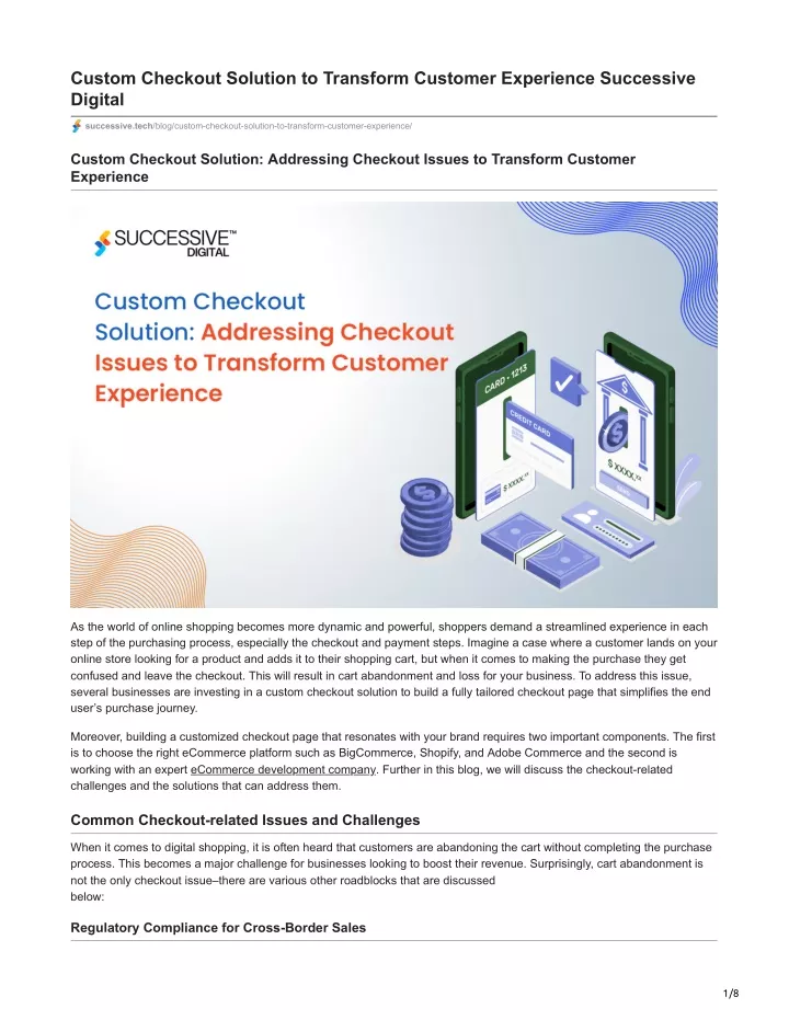 custom checkout solution to transform customer